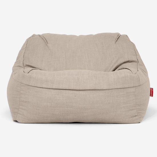 Sedací pytel Sloucher, křeslo - Len Krémová 02