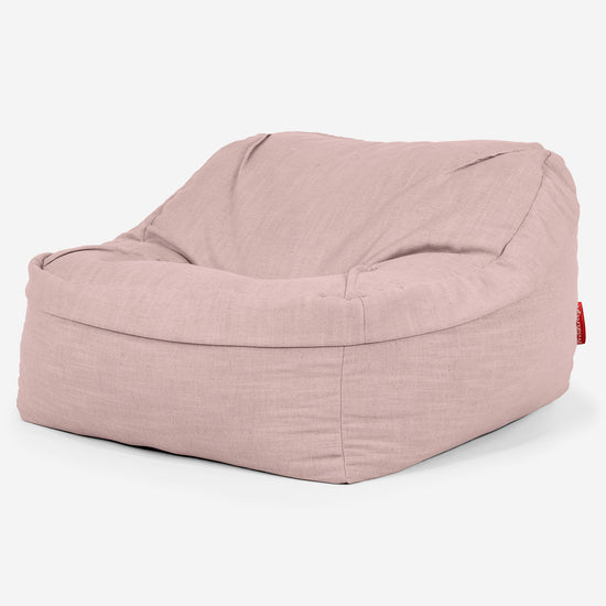 Sedací pytel Sloucher, křeslo - Len Růžová 01