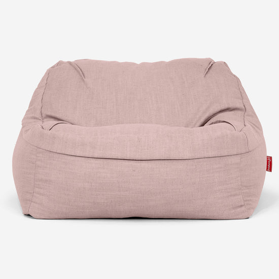 Sedací pytel Sloucher, křeslo - Len Růžová 02