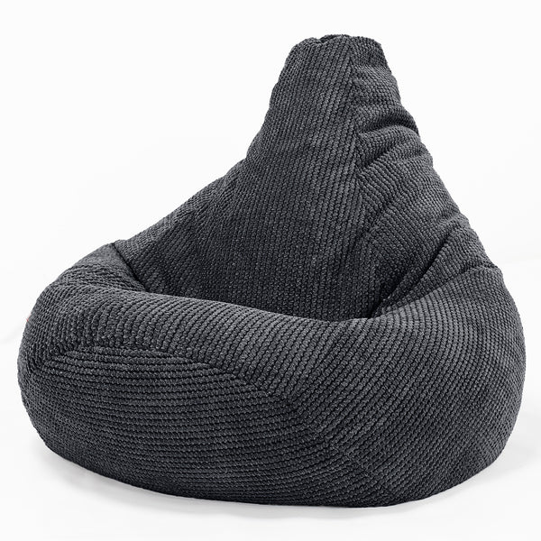 Sedací vak hruška - Pom pom Černá 01
