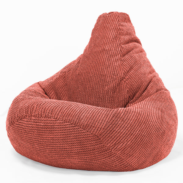 Sedací vak hruška - Pom pom Dýňová Oranžová 01