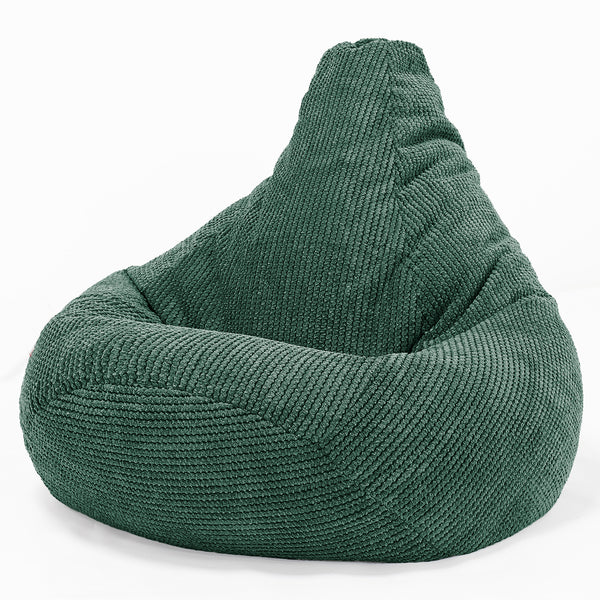 Sedací vak hruška - Pom pom Mechová Zelená 01
