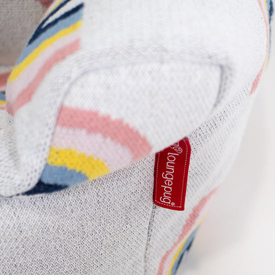 Sedací vak křesla pro batolata od 1 do 3 let - Pletený Duha 02