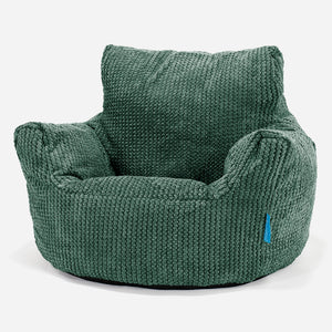 Sedací vak křesla pro batolata od 1 do 3 let - Pom pom Mechová Zelená