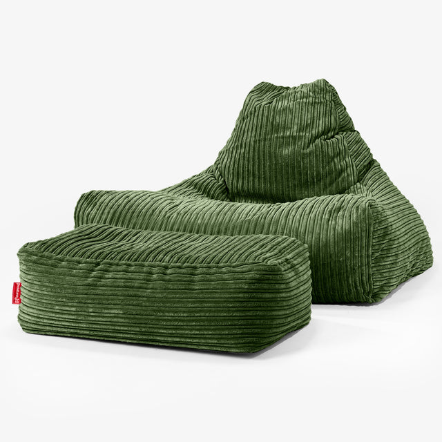 Sedací vak lenošky - Manšestr Lesní zelená