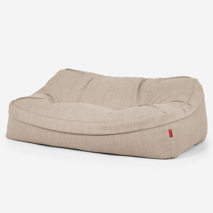 Sedací vak Sloucher, pohovka - Len Krémová 01