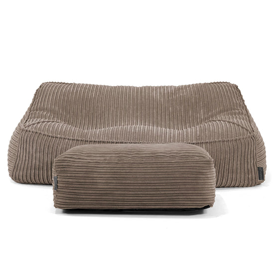 Sedací vak Sloucher, pohovka - Manšestr Holubí šeď 02