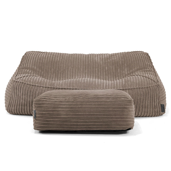 Sedací vak Sloucher, pohovka - Manšestr Holubí šeď 02