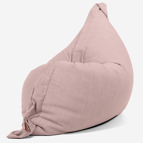 Sedací vak XXL - Len Růžová 02