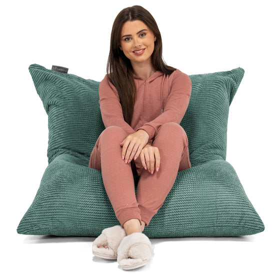 Sedací vak XXL - Pom pom Mechová Zelená 02