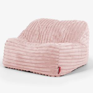 Sedací pytel Sloucher, křeslo - Ultra plyšový kord Pudrově růžová