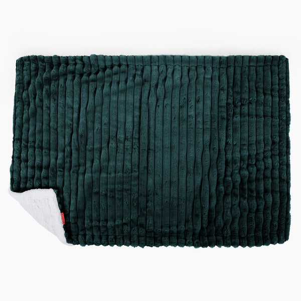 Přehoz / Přikrývka Sherpa - Ultra plyšový kord Tyrkysová Fabric Close-up Image