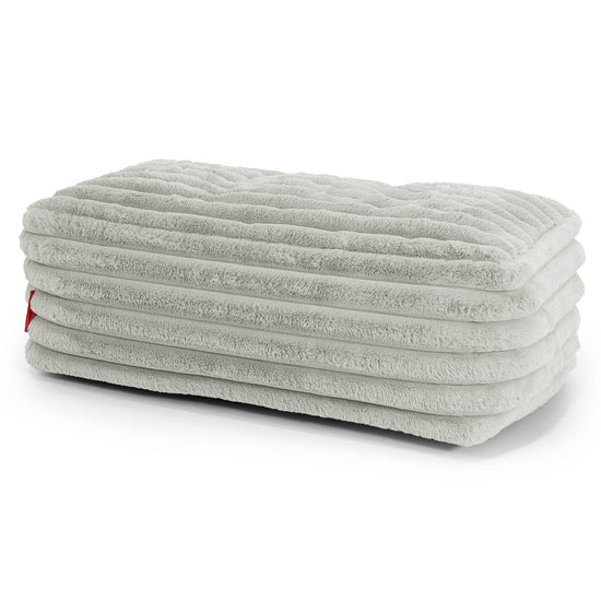 Velká podnožka - Ultra plyšový kord Šalvějová zelená 01