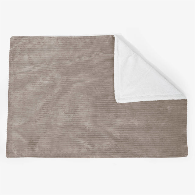 Velká Přehoz / Přikrývka Sherpa 140 x 200cm - Manšestr Holubí šeď - 02