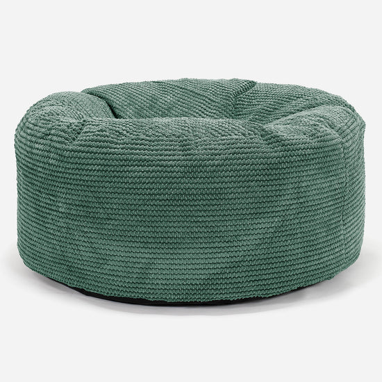 Velký kulatý puf - Pom pom Mechová Zelená 01