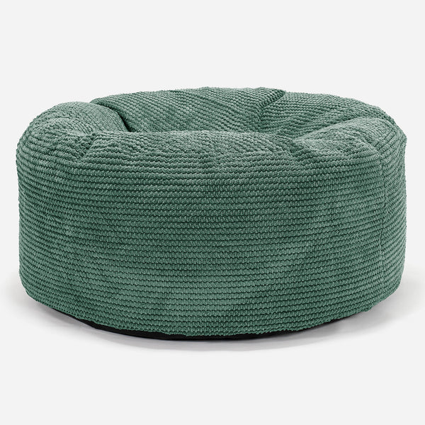 Velký kulatý puf - Pom pom Mechová Zelená 01