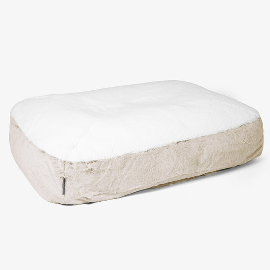 Velký pelíšek pro psy Sloucher - Umělá králičí kožešina Zlato-hnědá 01