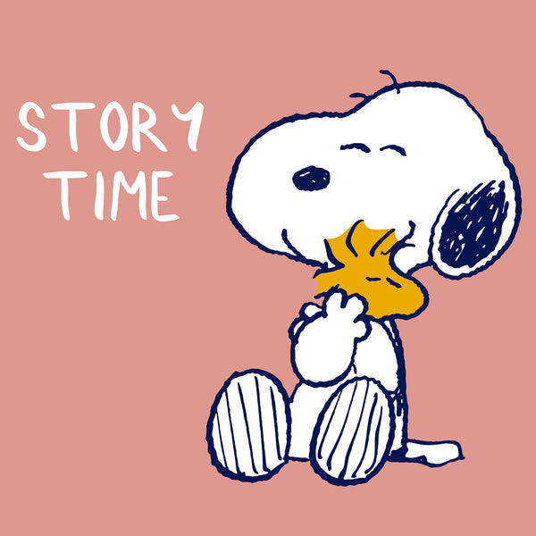 Snoopy Dětský polštář na čtení s vysokou opěrkou zad - Story Time Fabric Close-up Image