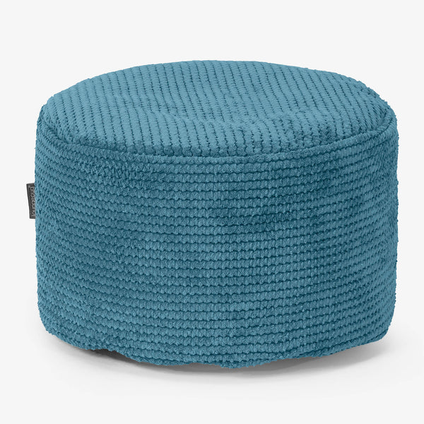 Velká kulatá podnožka - Pom pom Modrozelená 01