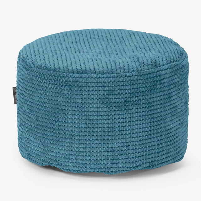 Velká kulatá podnožka - Pom pom Modrozelená 01