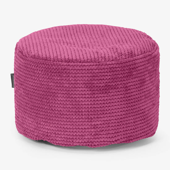 Velká kulatá podnožka - Pom pom Růžová 01