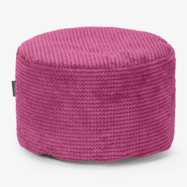 Velká kulatá podnožka - Pom pom Růžová 01