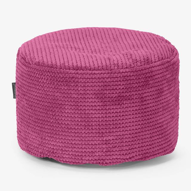 Velká kulatá podnožka - Pom pom Růžová 01