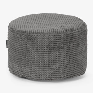 Velká kulatá podnožka - Pom pom Tmavě šedá