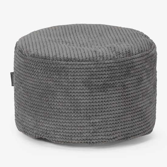 Velká kulatá podnožka - Pom pom Tmavě šedá 01