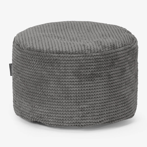 Velká kulatá podnožka - Pom pom Tmavě šedá 01
