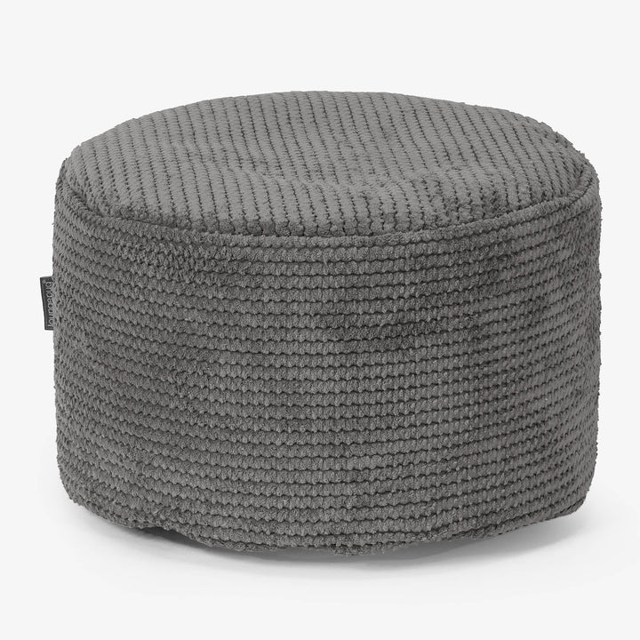 Velká kulatá podnožka - Pom pom Tmavě šedá 01