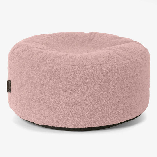 Velký kulatý puf - Buklé Růžová 01