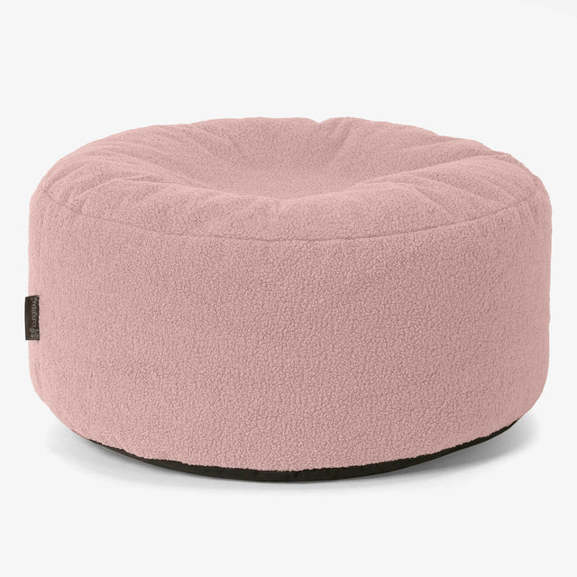 Velký kulatý puf - Buklé Růžová 01