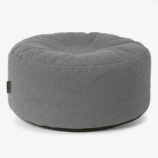Velký kulatý puf - Buklé Šedá 01