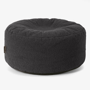 Velký kulatý puf - Buklé Tmavomodrá šeď