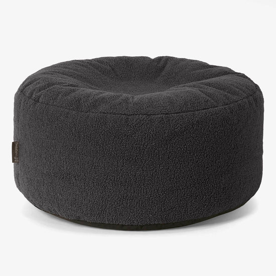 Velký kulatý puf - Buklé Tmavomodrá šeď 01