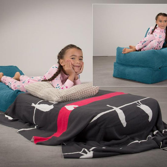Avery - rozkládací futon, rozkládací postel, postel pro hosty od Lounge Pug,Pom pom Modrozelená