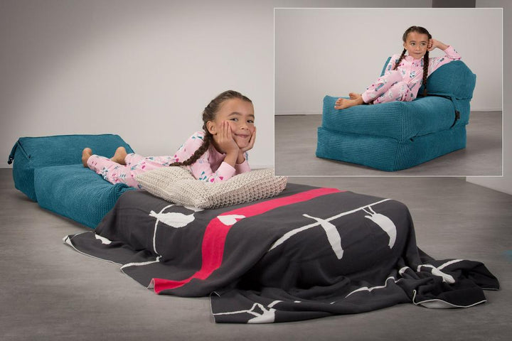 Avery - rozkládací futon, rozkládací postel, postel pro hosty od Lounge Pug,Pom pom Modrozelená