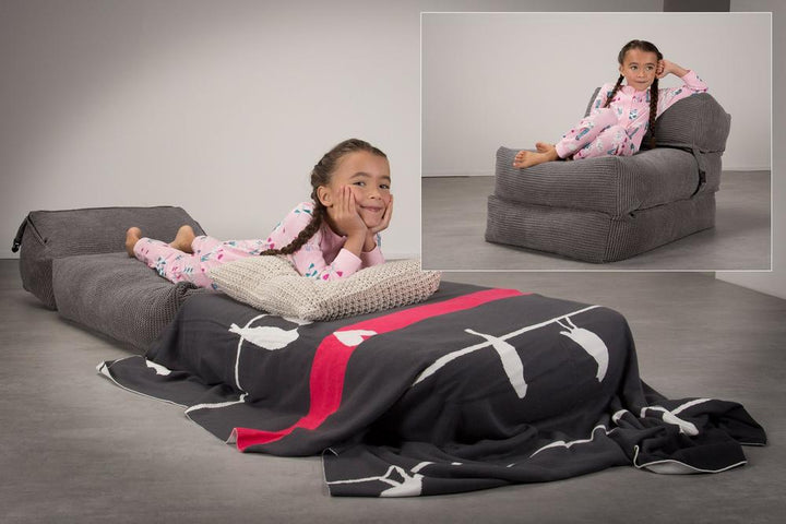 Avery - rozkládací futon, rozkládací postel, postel pro hosty od Lounge Pug,Pom pom Tmavě šedá