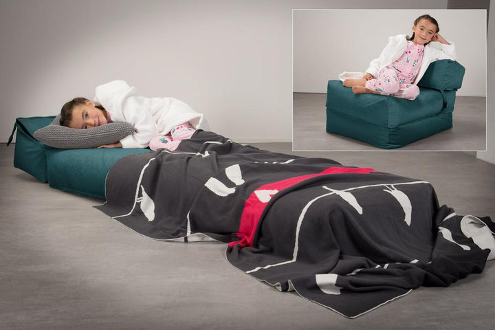 Avery - rozkládací futon, rozkládací postel, postel pro hosty od Lounge Pug,Samet Tyrkysová