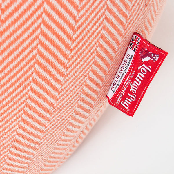 Sedací vak hruška - Pletený Rybí Kost Korál Fabric Close-up Image