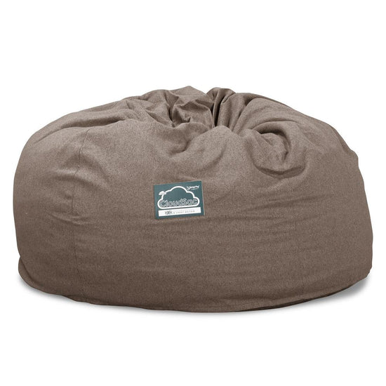 LOUNGE PUG, CloudSac 1010 XXL - XXL sedací vak ve tvaru pohovky z paměťové pěny (NOVÝ DESIGN),Vlna Interalli Světle hnědá