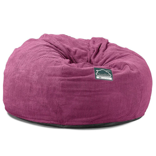 LOUNGE PUG, CloudSac 1010 XXL - XXL sedací vak ve tvaru pohovky z paměťové pěny (NOVÝ DESIGN),Pom pom Růžová