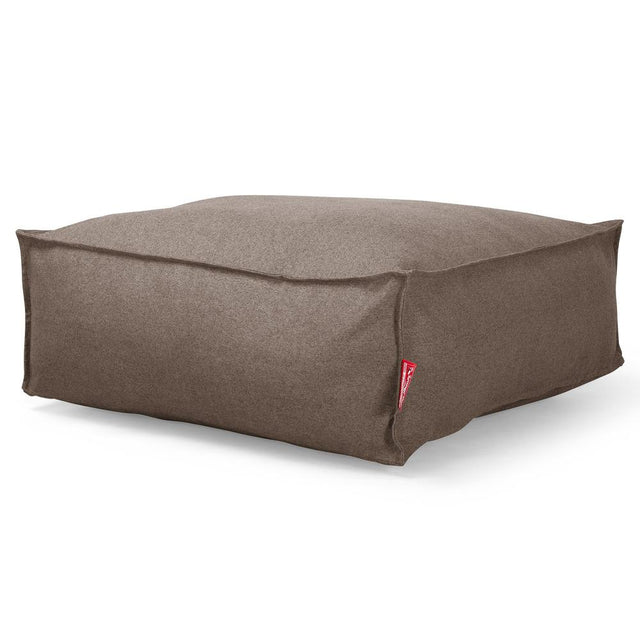 LOUNGE PUG, CloudSac 250 - otoman (taburet) z paměťové pěny,Vlna Interalli Světle hnědá