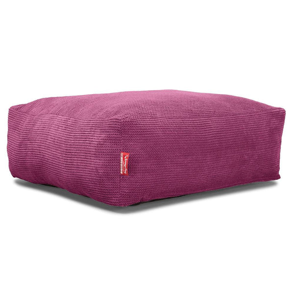 LOUNGE PUG, CloudSac 250 - otoman (taburet) z paměťové pěny,Pom pom Růžová