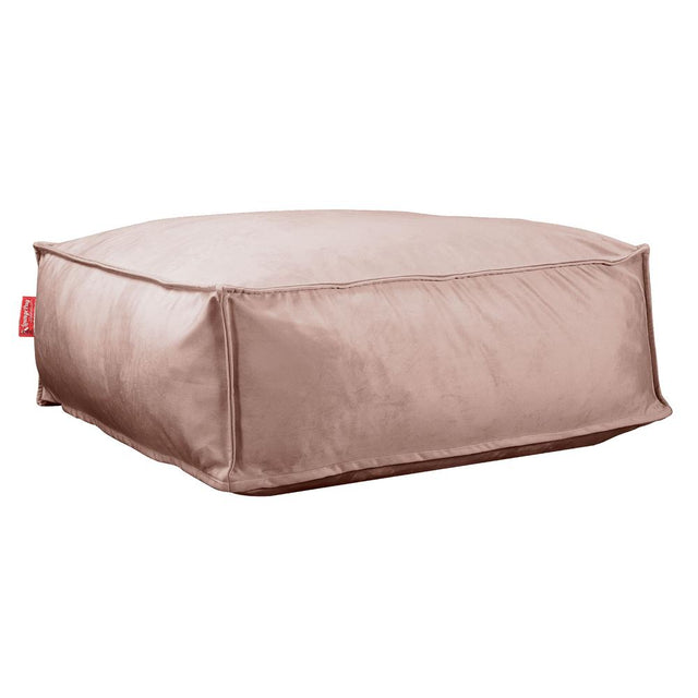 LOUNGE PUG, CloudSac 250 - otoman (taburet) z paměťové pěny,Samet Růžová