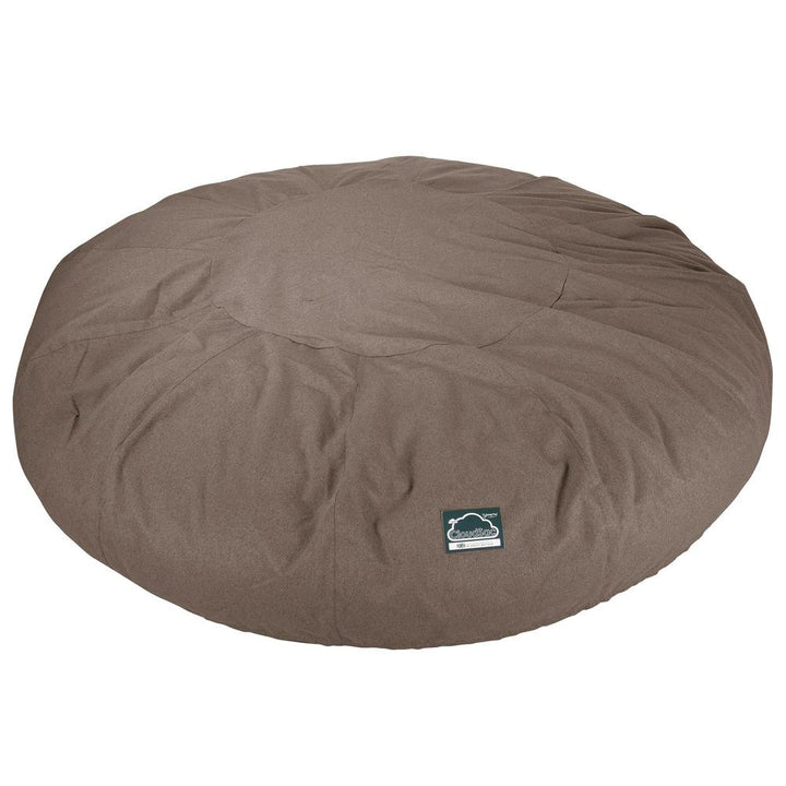 LOUNGE PUG, CloudSac 5000 XXXXXL - gigantický sedací vak ve tvaru pohovky z paměťové pěny,Vlna Interalli Světle hnědá