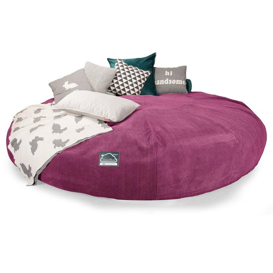LOUNGE PUG, CloudSac 5000 XXXXXL - gigantický sedací vak ve tvaru pohovky z paměťové pěny,Pom pom Růžová