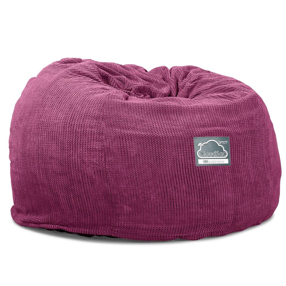 LOUNGE PUG, CloudSac 510 XL - XL sedací vak z paměťové pěny (NOVÝ DESIGN),Pom pom Růžová