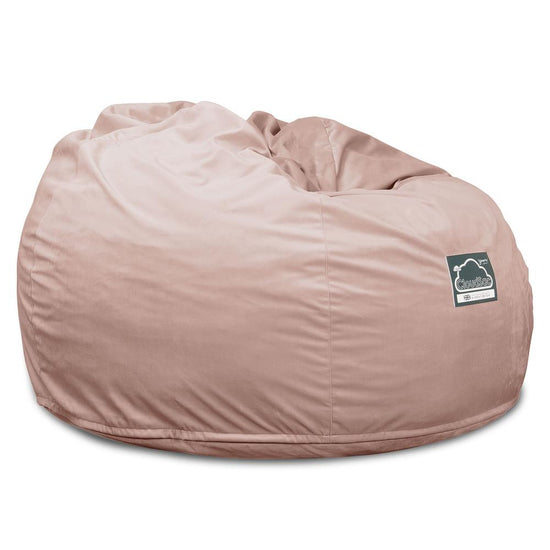 LOUNGE PUG, CloudSac 510 XL - XL sedací vak z paměťové pěny (NOVÝ DESIGN),Samet Růžová